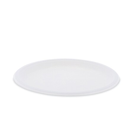 Pactiv Compostable Fiber-Blend Bagasse Plate, 10" Dia, Natural, PK500 MC500100002